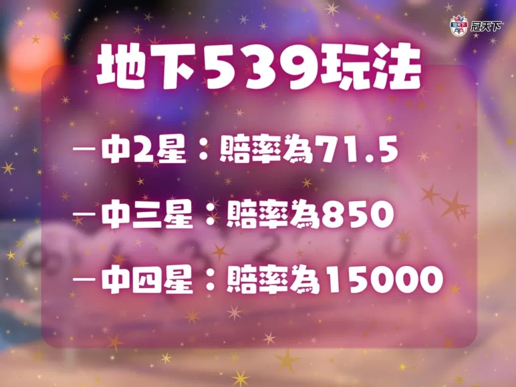 地下539中二三星多少錢 地下539玩法 地下539怎麼買